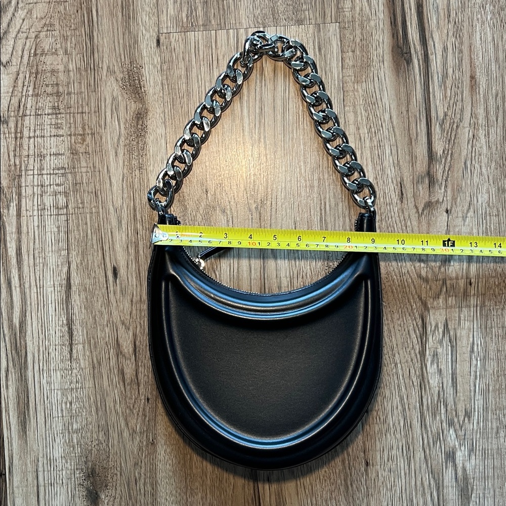 EUC Zara Half Moon Chain Strap Shoulder Bag - Picture 10 of 12